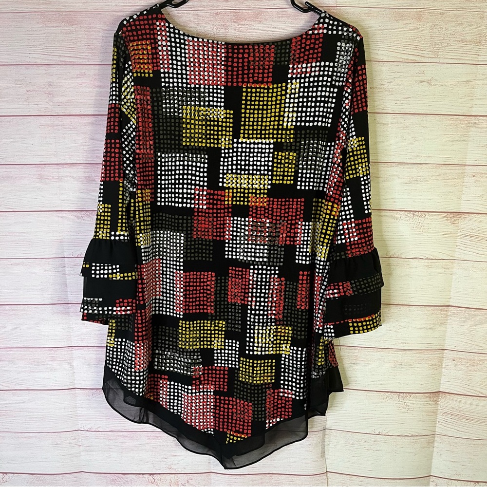 Alfani Womens V Hem Pullover Tunic Blouse Size 1X - Picture 5 of 5